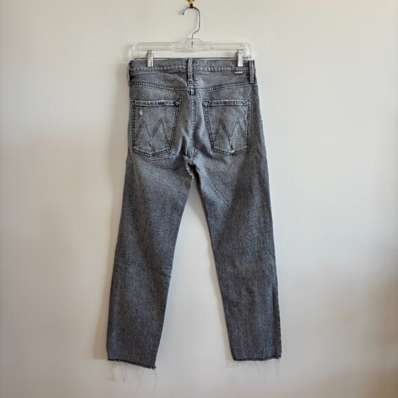MOTHER Jeans Ankle Fray The Scraper Cuff Grey Wash - Picture 2 of 5